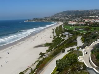 On the way down to the beach of the Ritz Carlton Laguna Niguel.